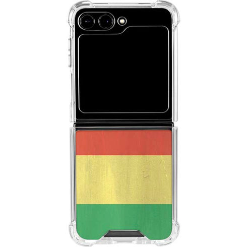 Bolivia Flag Distressed Galaxy Z Flip6 Clear Case